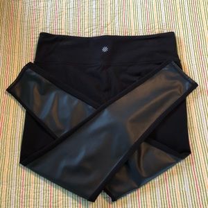 Athleta high rise gleam tights size L